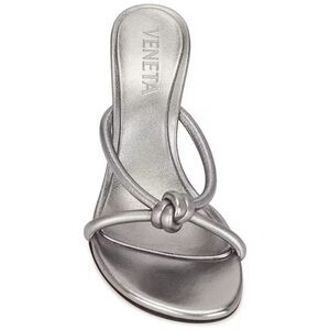 NIB Bottega Veneta Metallic Silver Heels